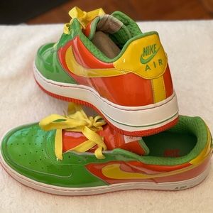 Nike Af1 Sz 12 Greenbean/Orange/Yellow/Wht
